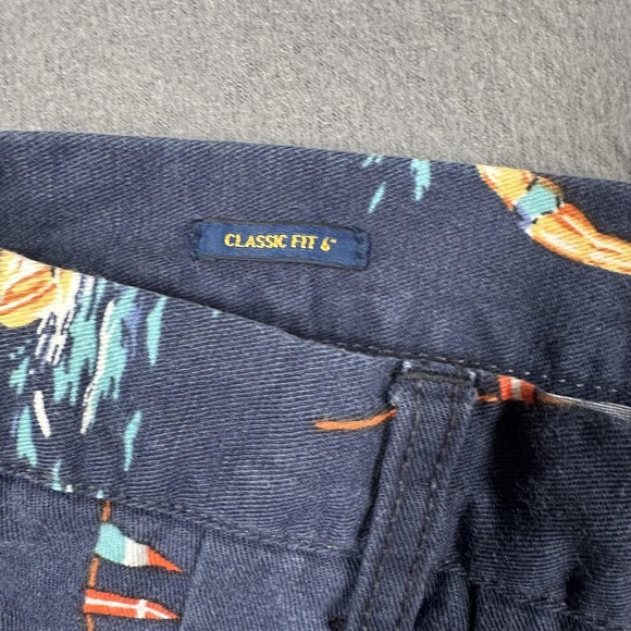 Polo Ralph Lauren Shorts Mens 36 Blue Nautical Sailboat Linen Blend 6" Classic - Picture 10 of 13